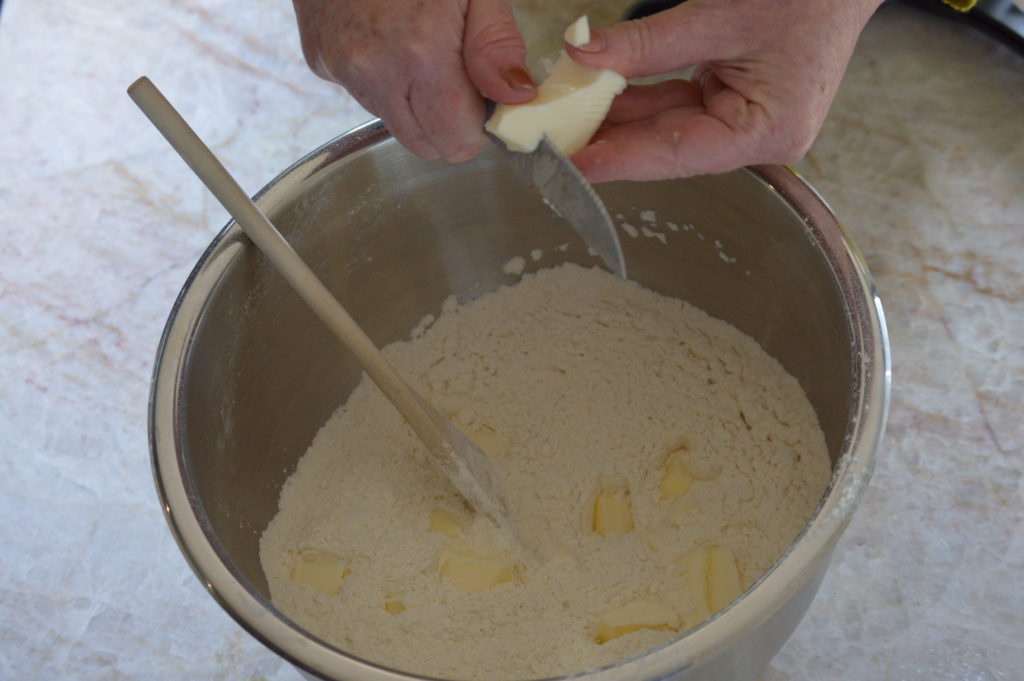 adding the butter