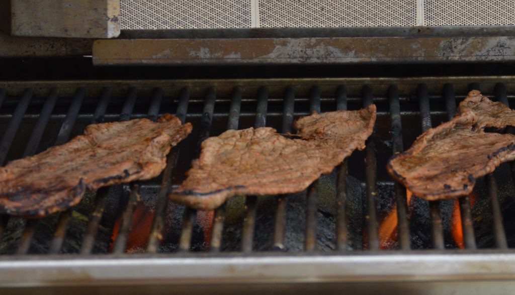flipping the carde asada over