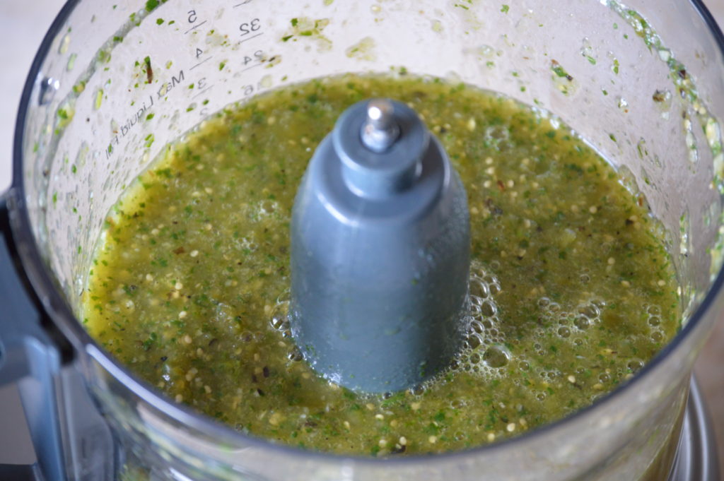 the salsa verde blended up