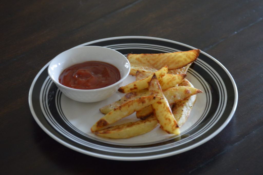 The finished baked french fries