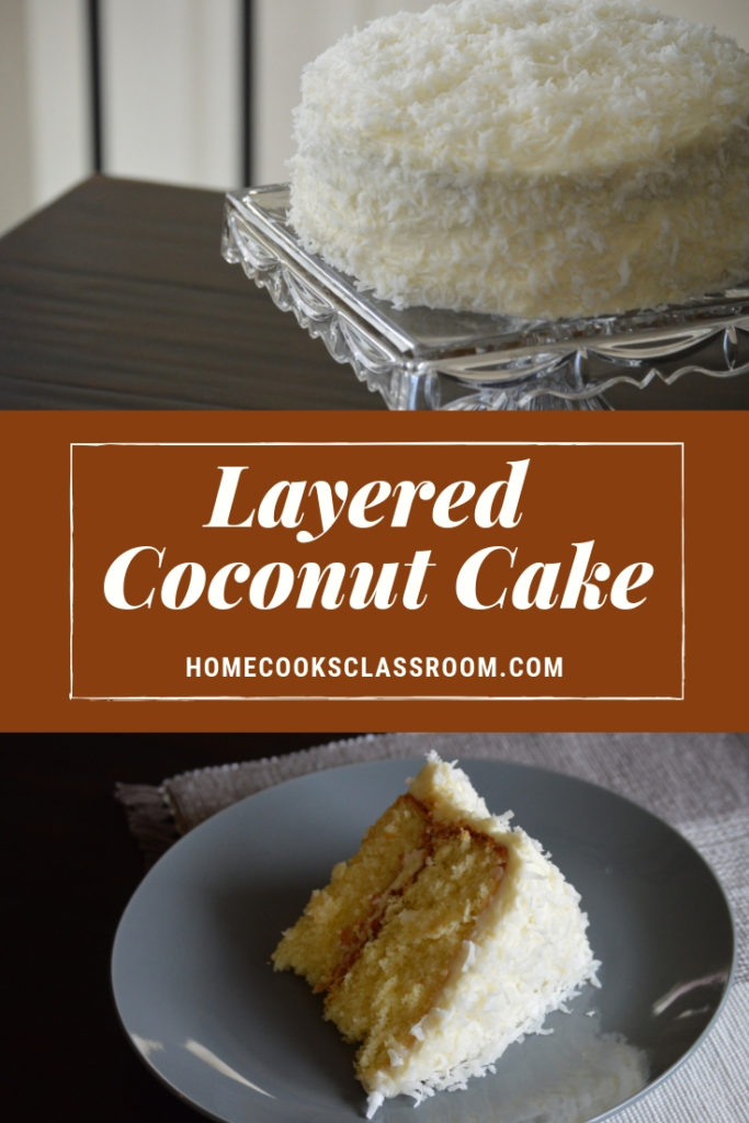 The main immage split. top is the whole layered coconut cake. On the bottom is a slice of the layered coconut cake