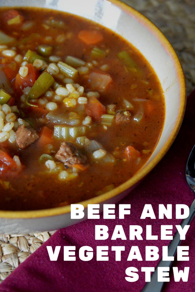 The pintrest photo of beef and barley vegetable stew
