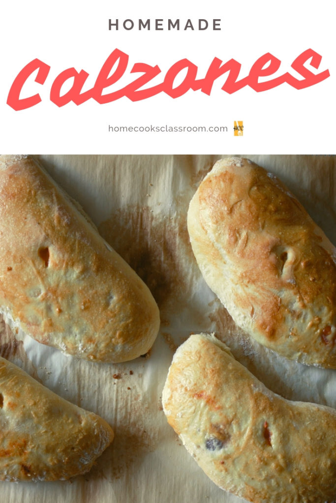 The main photo of the finished calzones