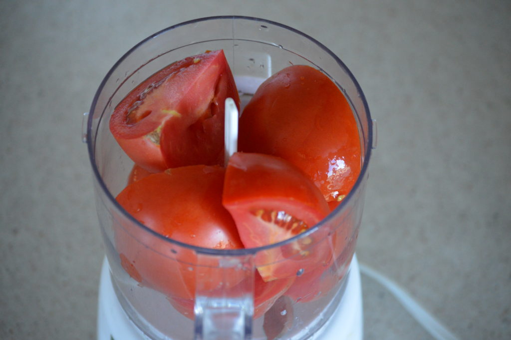 Tomatoes before blending
