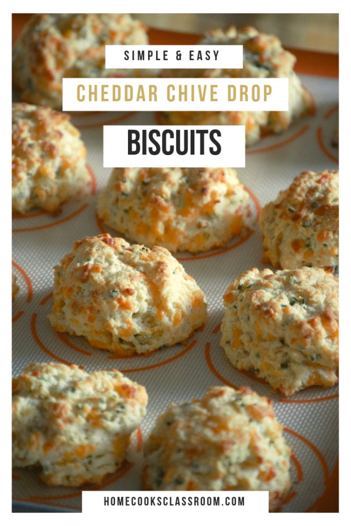 Pin of cheddar chive biscuits