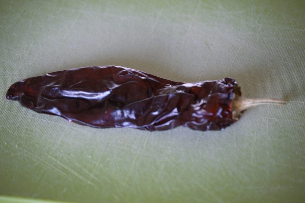 The whole dried chile
