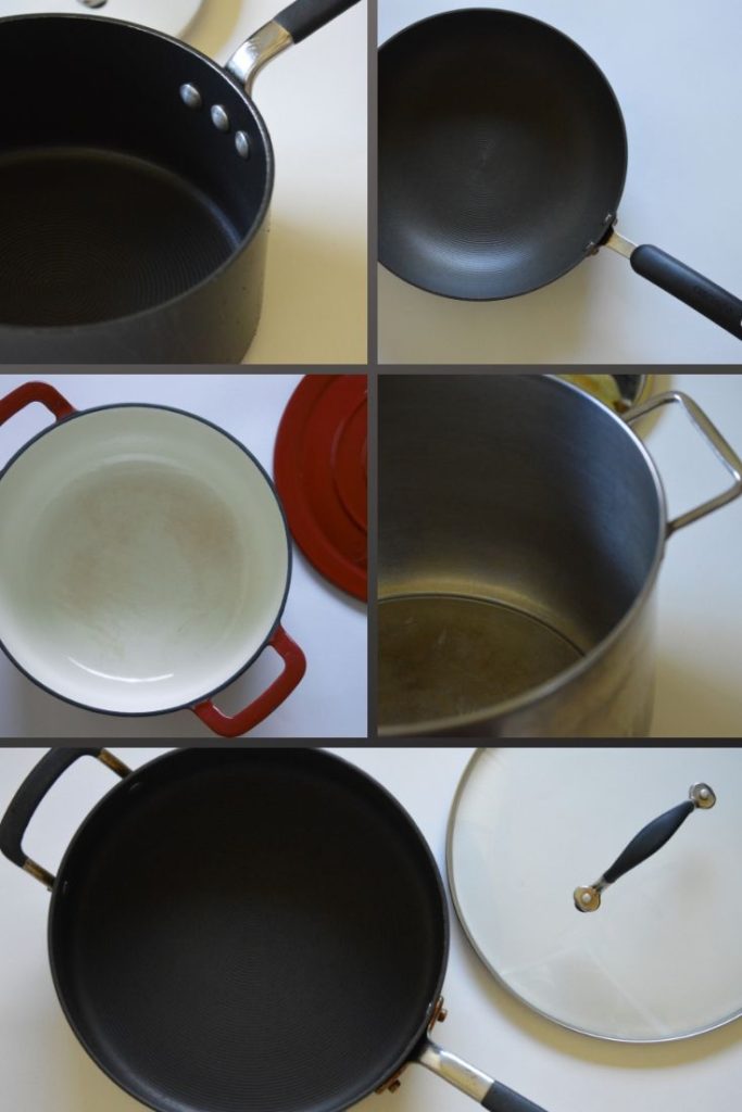 The pintrest image showing a variety of cookware