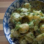the parsley potatoes in a bowl