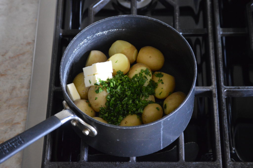 butter and parsley added
