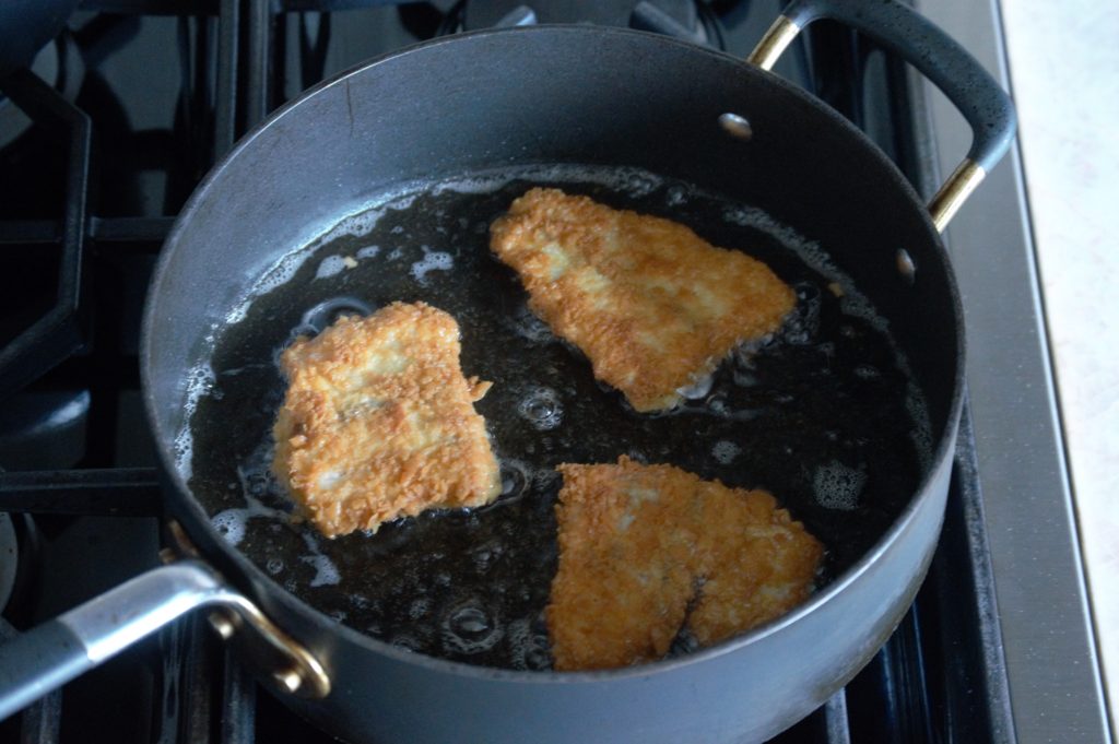 the fish is frying