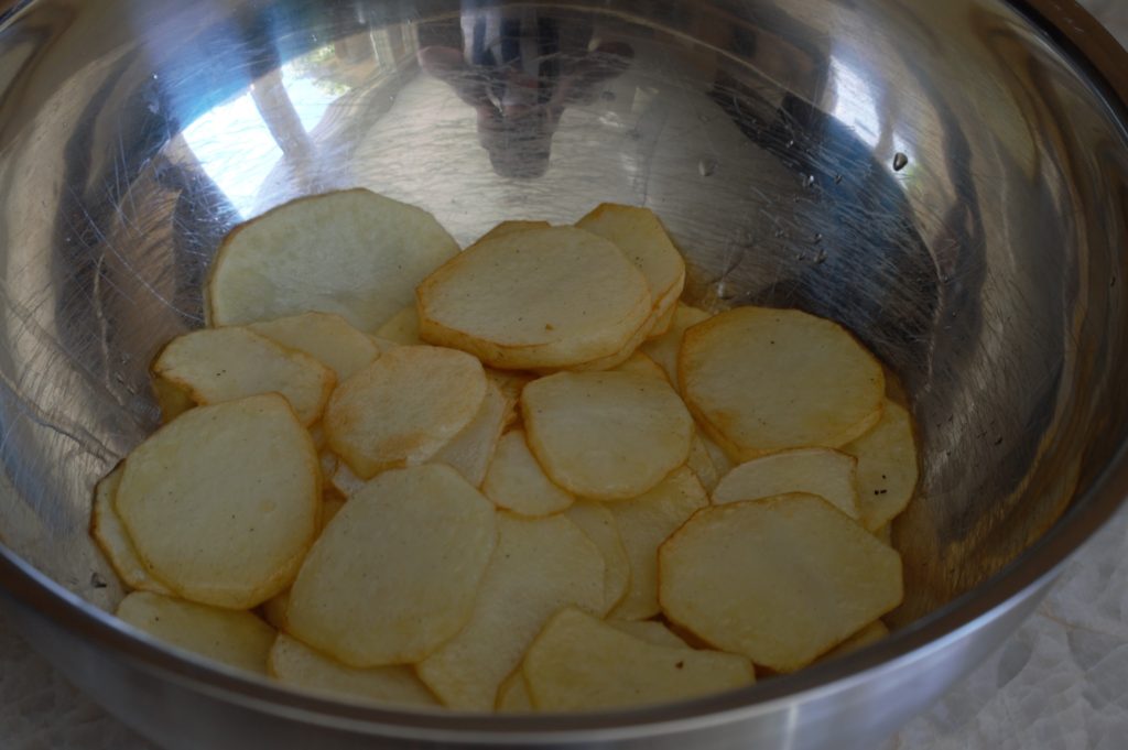 the potatoes set aside
