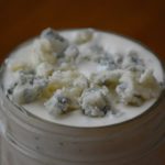 the finished blue cheese dressing