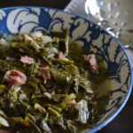 the finished collard greens