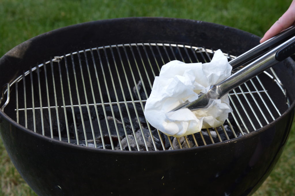greasing the grill grate