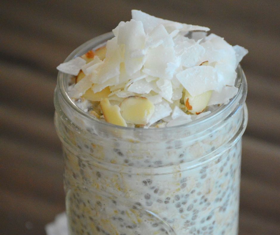 the finished coconut overnight oats