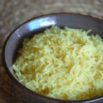 the finished saffron rice