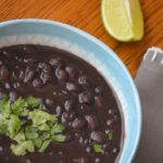 the finished cuban style black beans