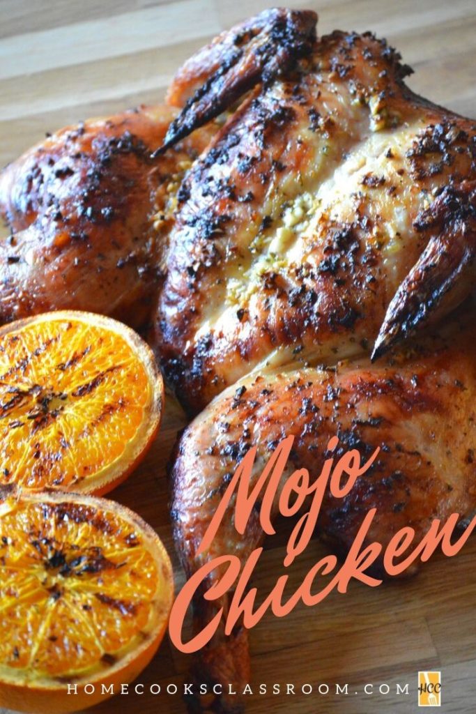 the pintrest image of the mojo chicken