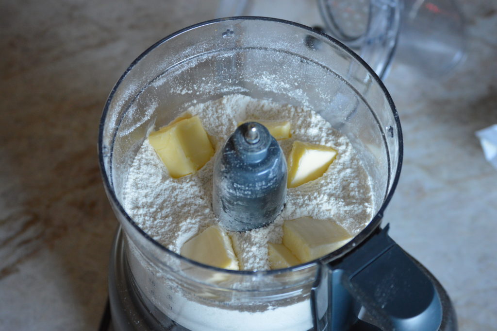 the dry ingredients before pulsing in the butter