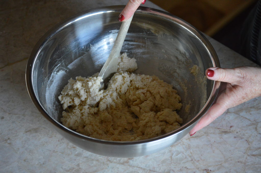 the English scone dough is formed