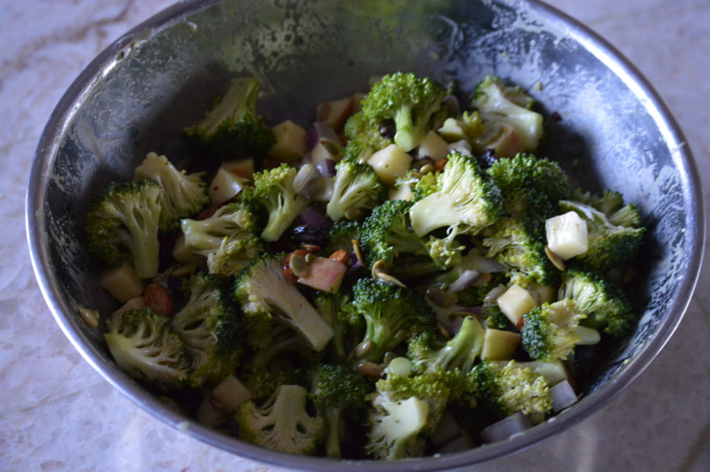 the tossed up broccoli salad