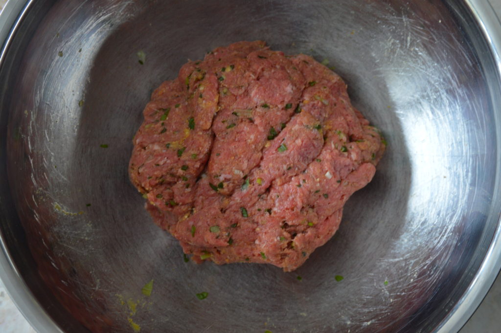 the raw salisbury steak mix