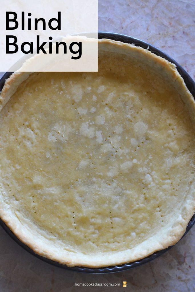 the pintrest image of a blind baking