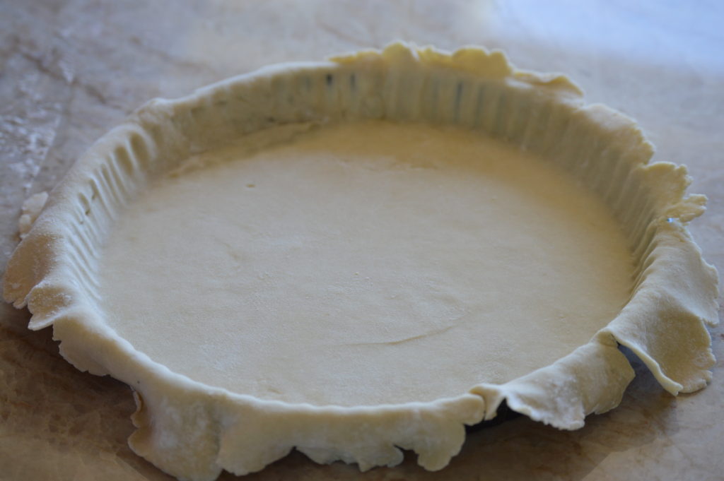 pie crust in tart pan