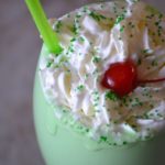 the finished shamrock shake