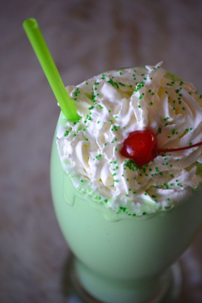 another shot of the shamrock shake