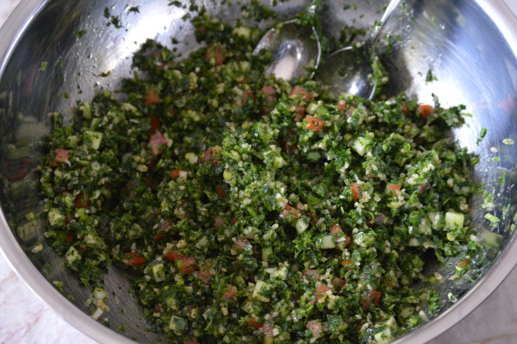 the tabbouleh tossed together