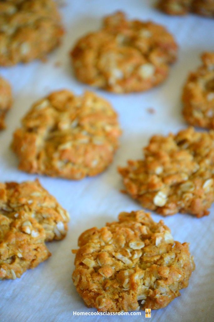 another shot of the ANZAC biscuits