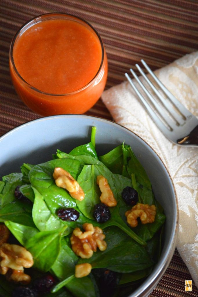 another shot of the sweet spinach salad