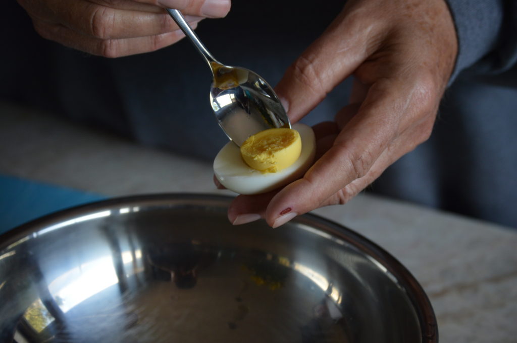 removing the yolk