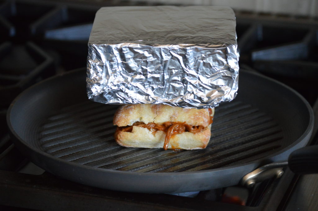 grilling up our panini sandwhich