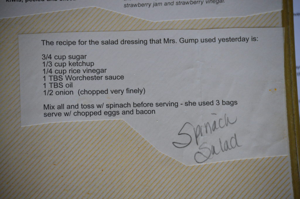 Mrs. Gump's recipe