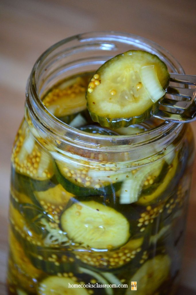 another shot of the bread & butter pickles