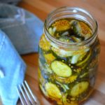 the finished bread & butter pickles