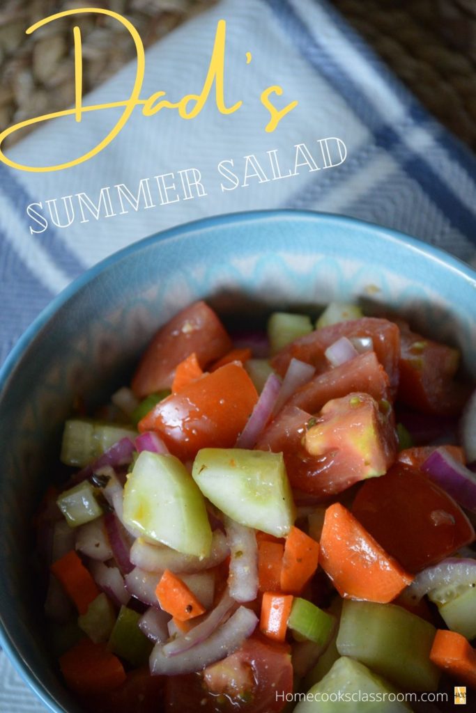the pintrest image of the summer salad