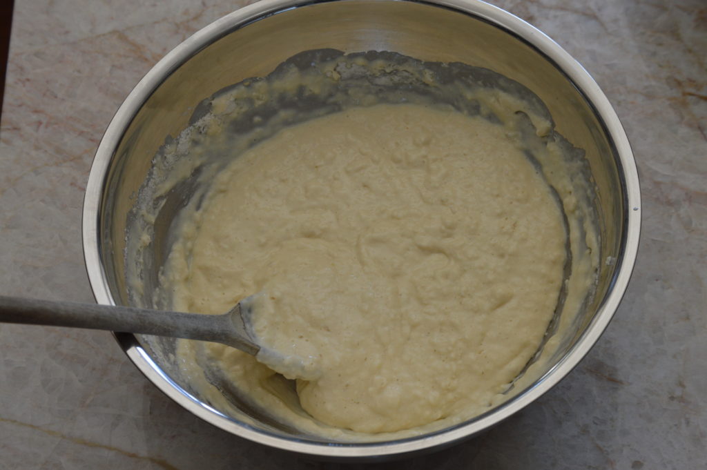 the pancake batter is made