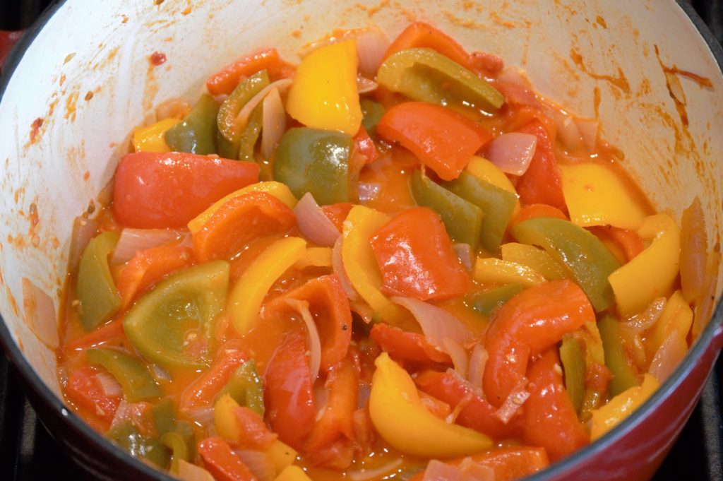 the cooked peperonata