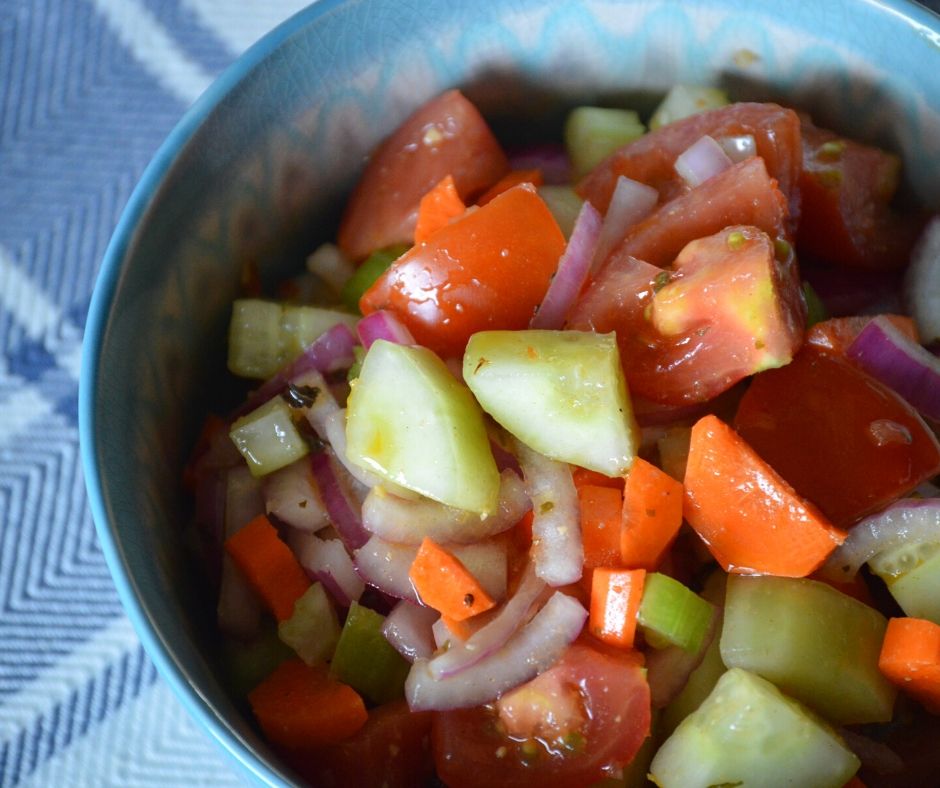 the finished summer salad