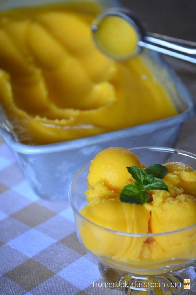 another shot of the mango sorbet