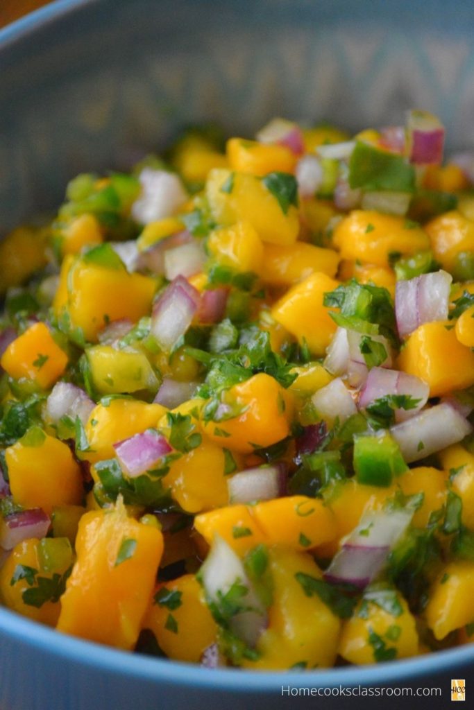 another shot of the mango salsa