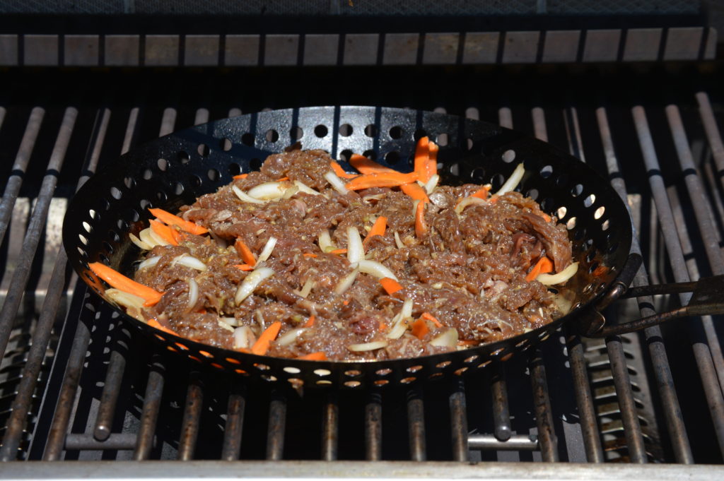 the beef bulgogi on the grill