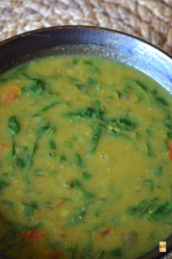 another shot of the spinach dal