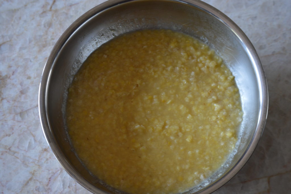 the cooked lentils
