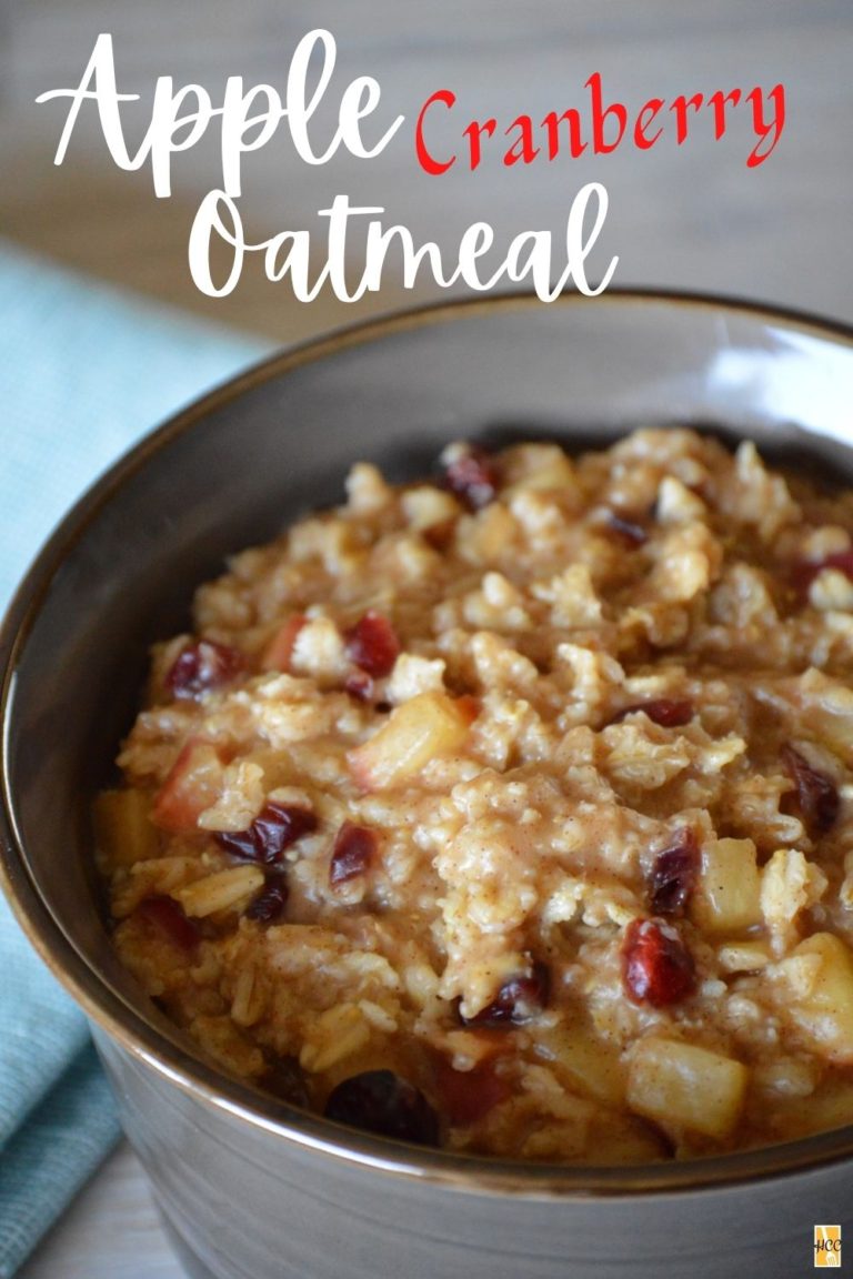 Apple Cranberry Oatmeal - Home Cooks Classroom