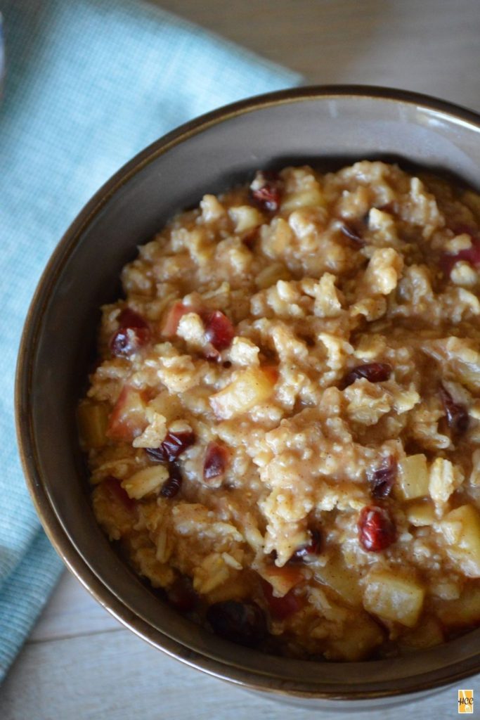 another shot of the apple cranberry oatmeal