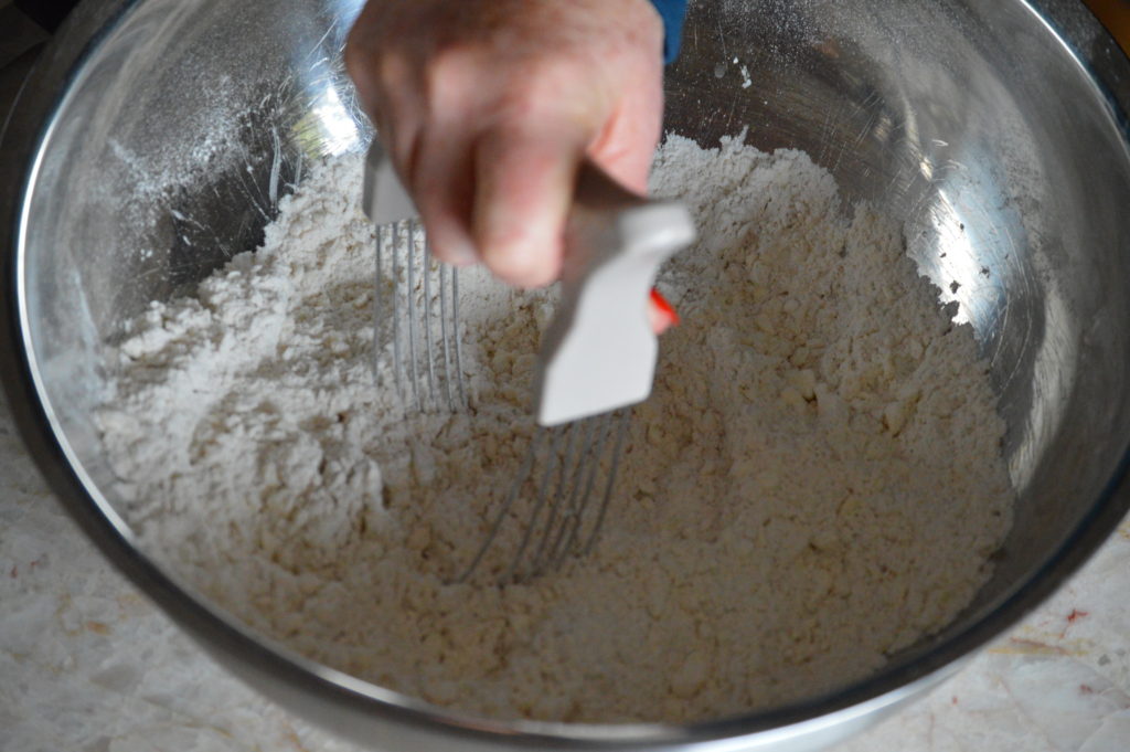 mixing up the dry ingredients